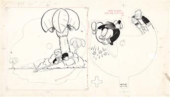 JOE MUSIAL (1905-1977) Katzenjammer Kids. 2-page spread for animated book.